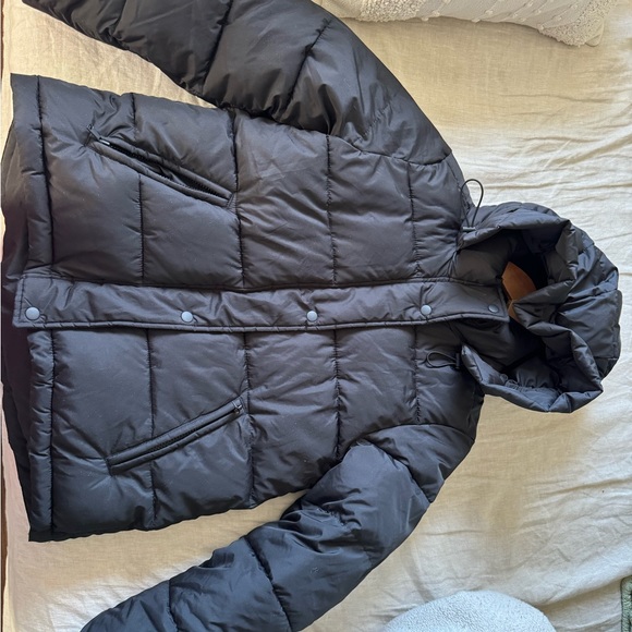 Gap Upcycled Puffer Coat in Black size S - Picture 8 of 12